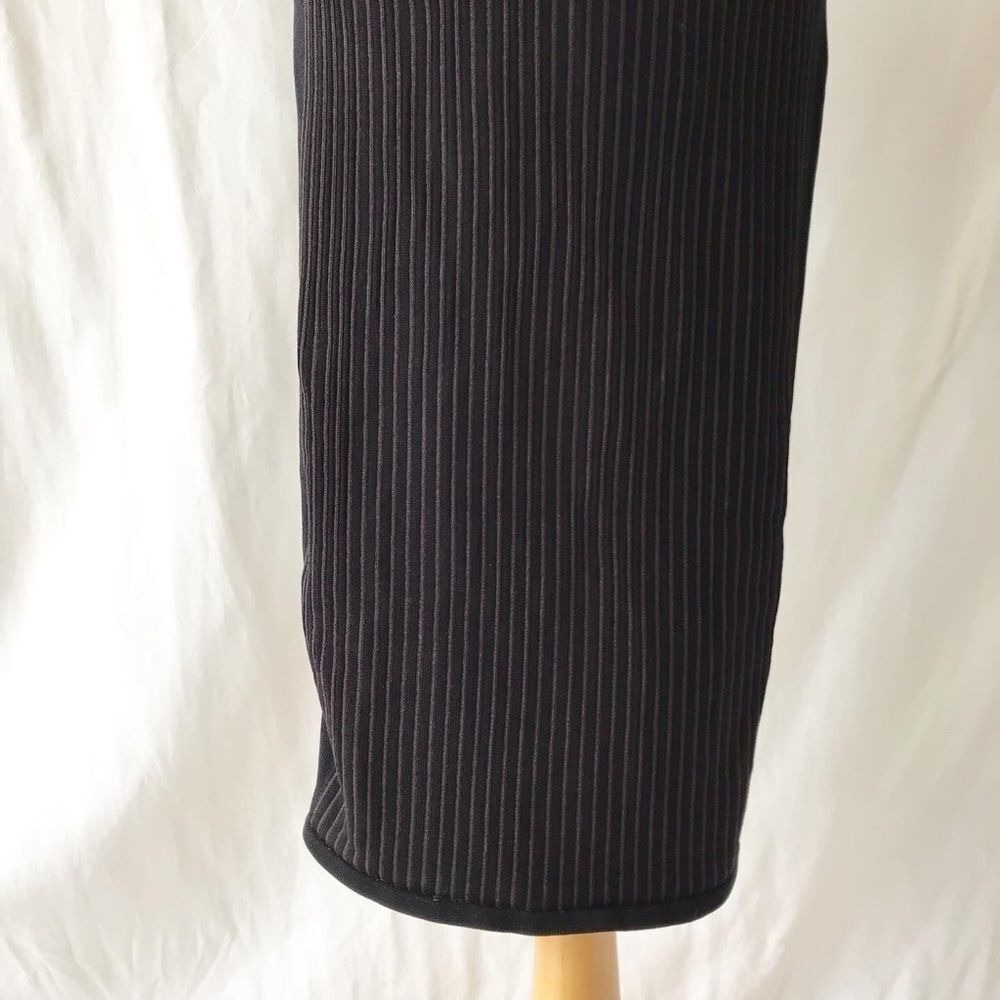 John + Jenn Black Ribbed Bodycon Midi Dress Sleeveless Fitted Capsule Size S - Picture 5 of 11